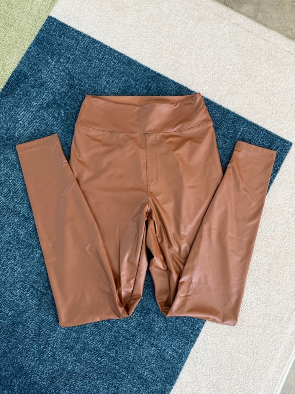 Aerie Offline High-Rise Faux Leather Leggings in Brown - Picture 4 of 11